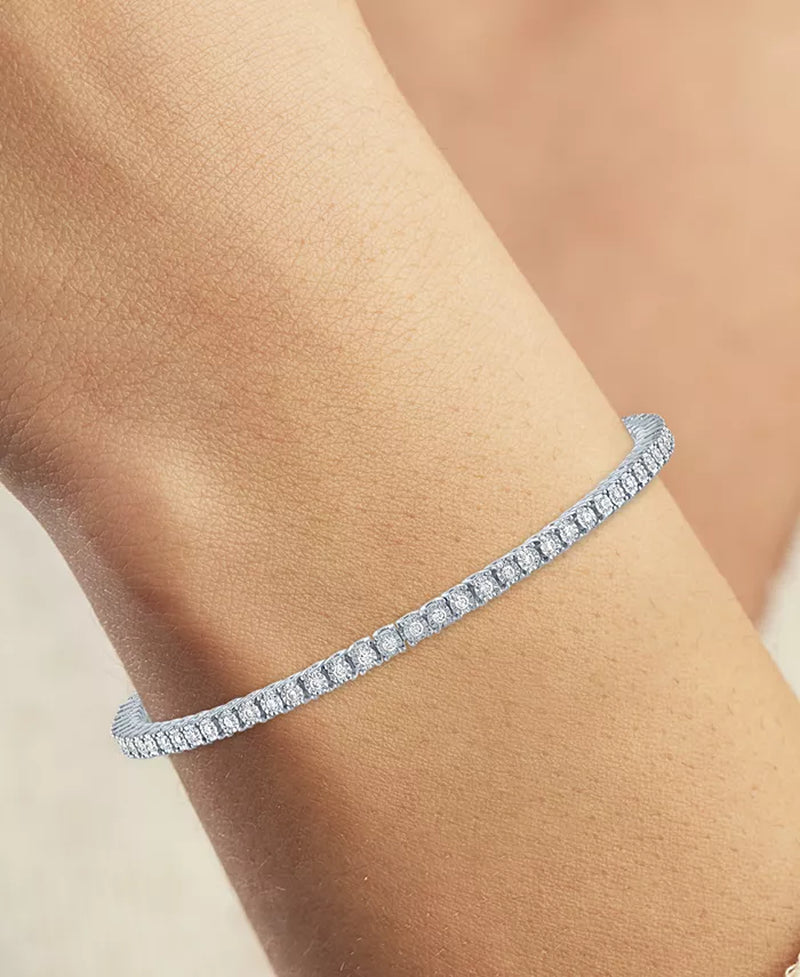 Lumorette™ Luxe Halo Diamond Bracelet (1 Ct. T.W.) in Sterling Silver, 14K Gold-Plated Sterling Silver or 14K Rose Gold-Plated Sterling Silver