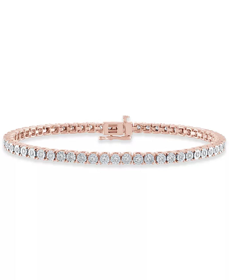 Lumorette™ Luxe Halo Diamond Bracelet (1 Ct. T.W.) in Sterling Silver, 14K Gold-Plated Sterling Silver or 14K Rose Gold-Plated Sterling Silver