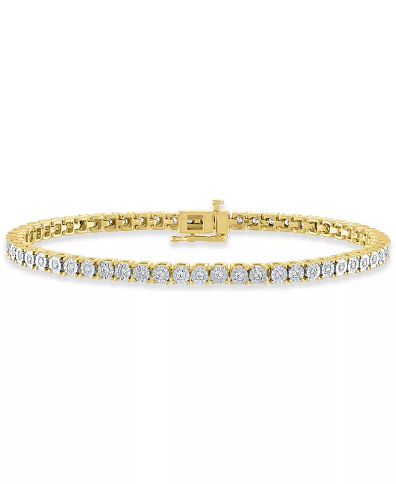 Lumorette™ Luxe Halo Diamond Bracelet (1 Ct. T.W.) in Sterling Silver, 14K Gold-Plated Sterling Silver or 14K Rose Gold-Plated Sterling Silver